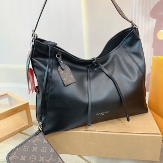 Louis Vuitton Dark Cargo Carryall Chain Shopping Bag Black view 3