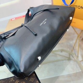 Louis Vuitton Dark Cargo Carryall Chain Shopping Bag Black view 8