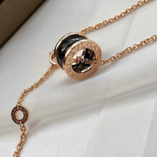 Bulgari B.Zero1 Ceramic Silver Pendant Necklace view 3