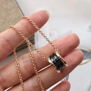Bulgari B.Zero1 Ceramic Silver Pendant Necklace view 5