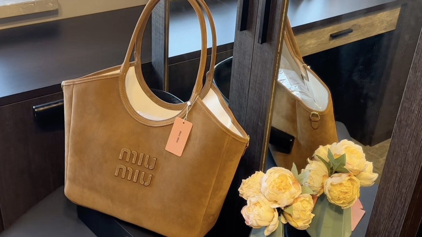 Miu Miu Caramel Leather Tote Bag