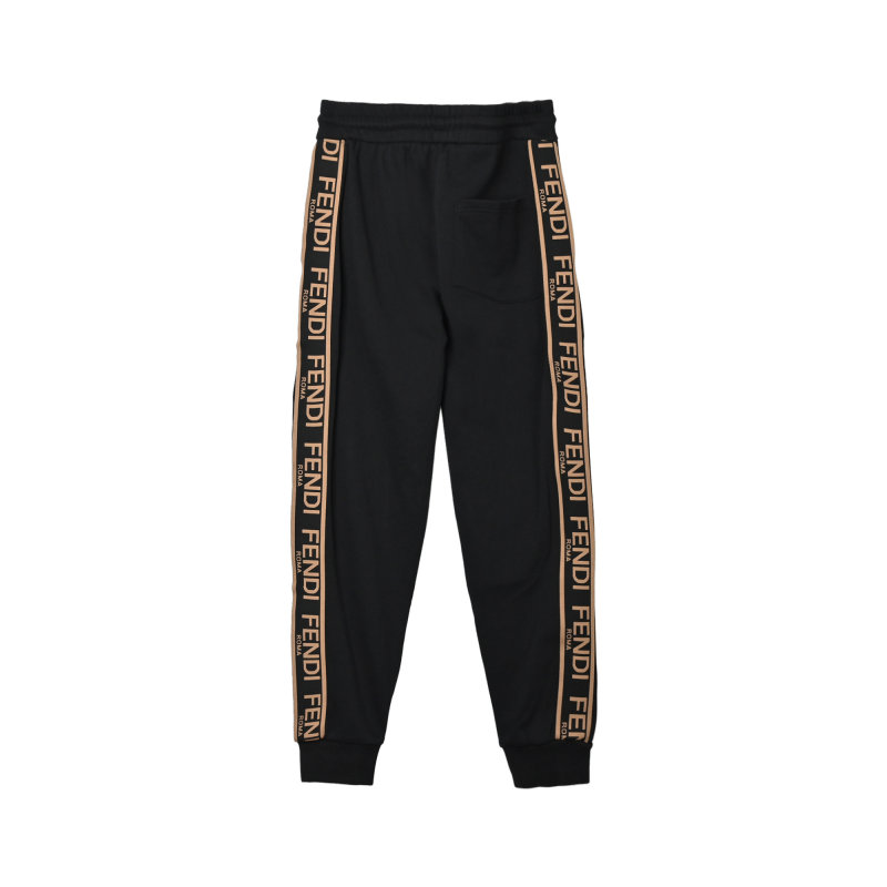 Fendi Black Gold Stripe Track Pants view