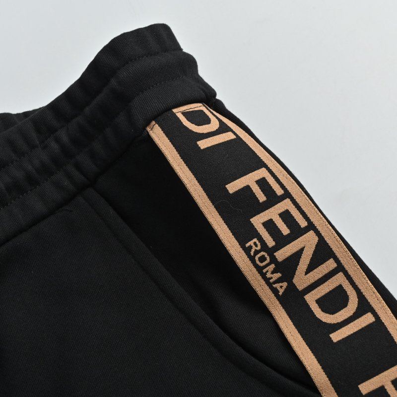 Fendi Black Gold Stripe Track Pants view