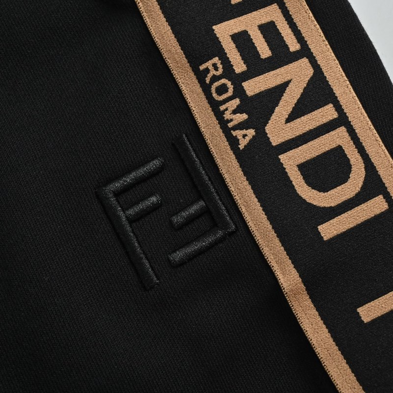 Fendi Black Gold Stripe Track Pants view
