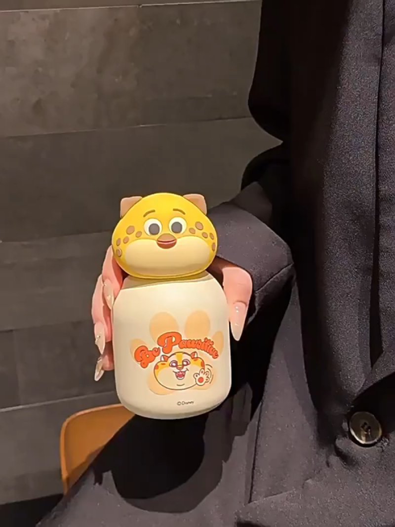 Cute Character 3D Relief Stainless Steel Insulated Tumbler Cup 500ml