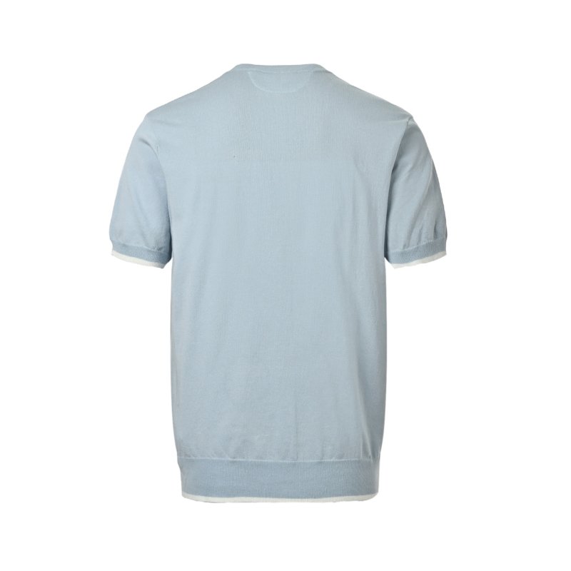 Premium Blue Crew Neck Short Sleeve T-Shirt view