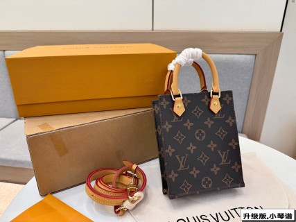 Louis Vuitton Mini Tote Monogram Canvas Handbag Black