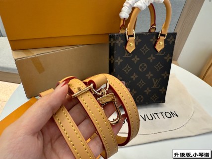 Louis Vuitton Mini Tote Monogram Canvas Handbag Black view 3