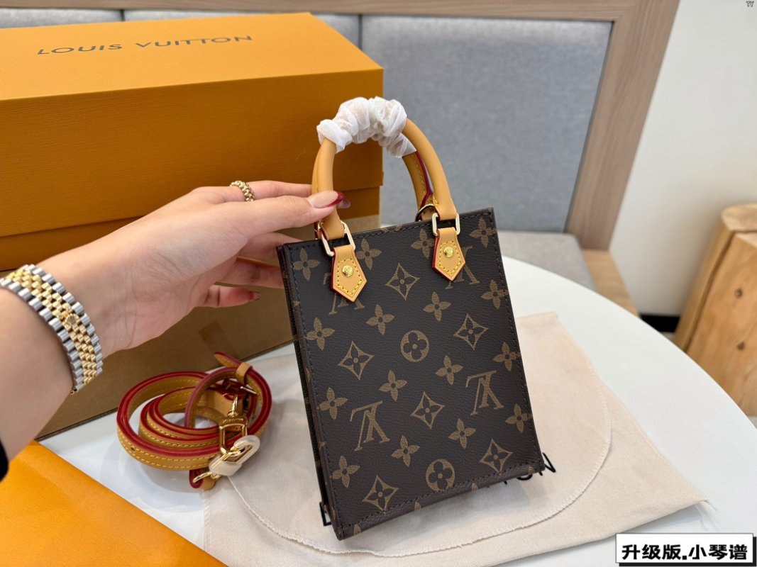 Louis Vuitton Mini Tote Monogram Canvas Handbag Black view