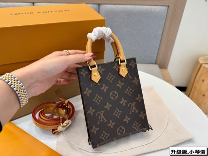 Louis Vuitton Mini Tote Monogram Canvas Handbag Black view 4