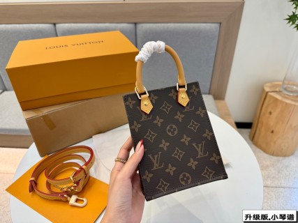 Louis Vuitton Mini Tote Monogram Canvas Handbag Black view 6
