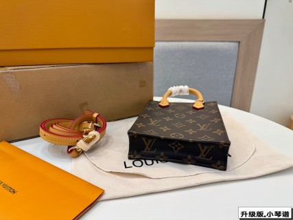 Louis Vuitton Mini Tote Monogram Canvas Handbag Black view 7