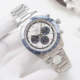 Longines Conquest Chronograph Panda Black & Silver 42mm view 2