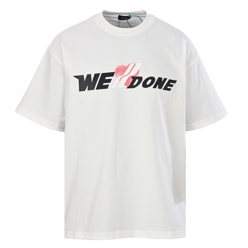 WE11DONE Heart Letter Graphic T-Shirt White