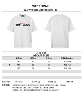 WE11DONE Heart Letter Graphic T-Shirt White view 10