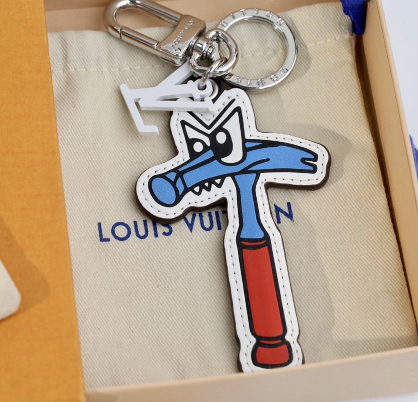 Louis Vuitton Animated Hammer Keychain Blue Red White