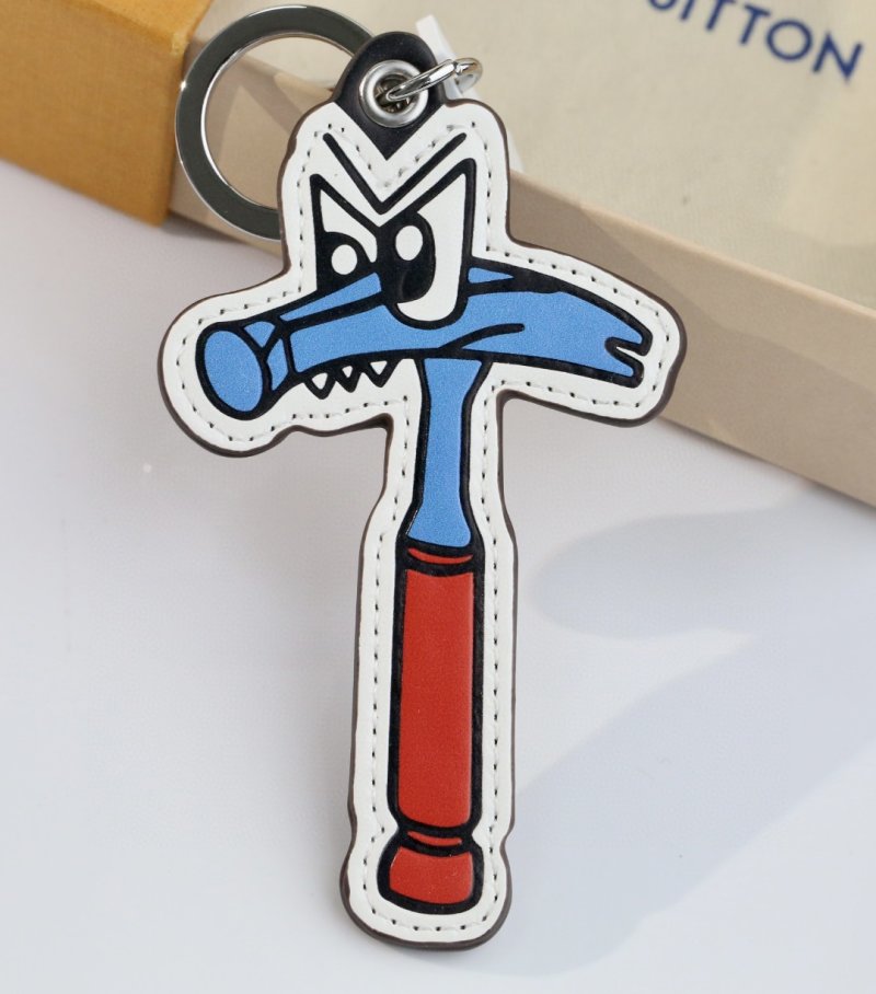 Louis Vuitton Animated Hammer Keychain Blue Red White view