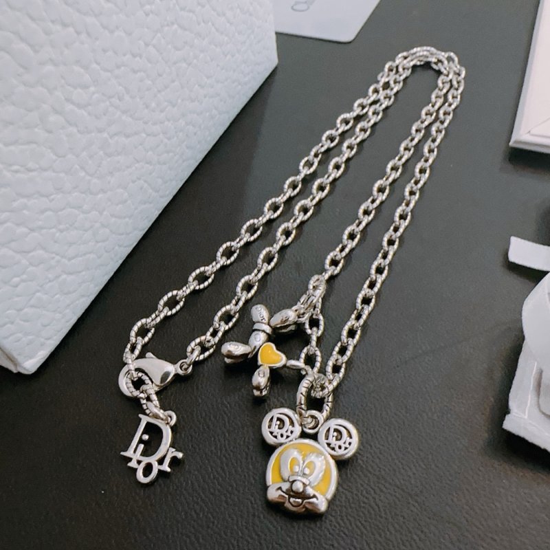 Dior Vintage Silver Chain Necklace with Charms view