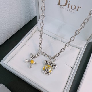 Dior Vintage Silver Chain Necklace with Charms view 3