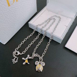 Dior Vintage Silver Chain Necklace with Charms view 5