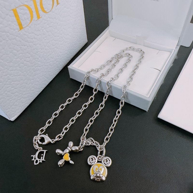 Dior Vintage Silver Chain Necklace with Charms view