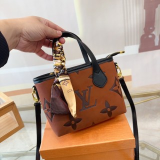 Louis Vuitton Monogram Canvas Tote Bag - Cognac Brown view 3
