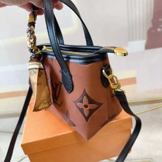 Louis Vuitton Monogram Canvas Tote Bag - Cognac Brown view 6