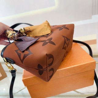 Louis Vuitton Monogram Canvas Tote Bag - Cognac Brown view 7