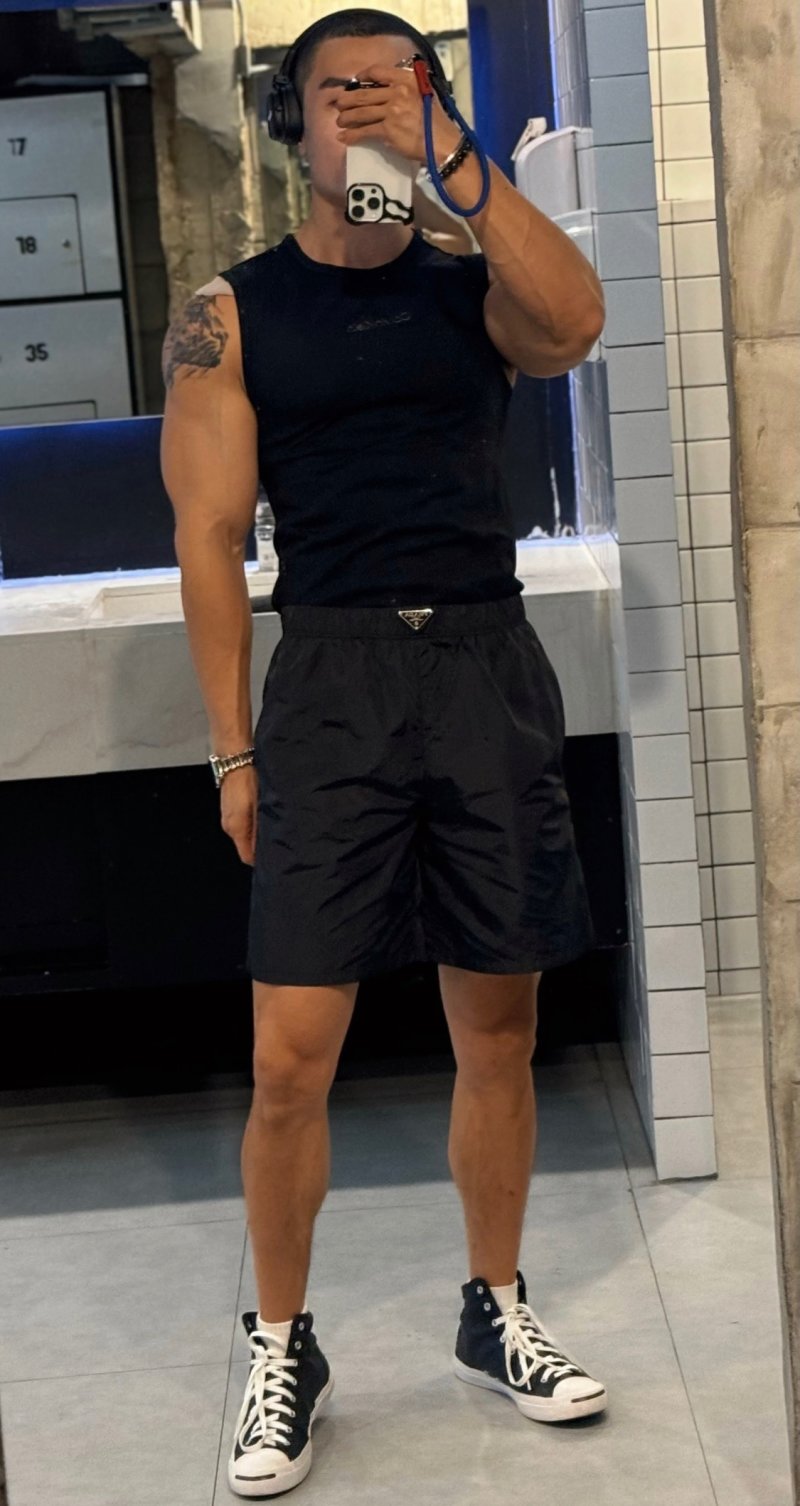 Black Athletic Shorts view