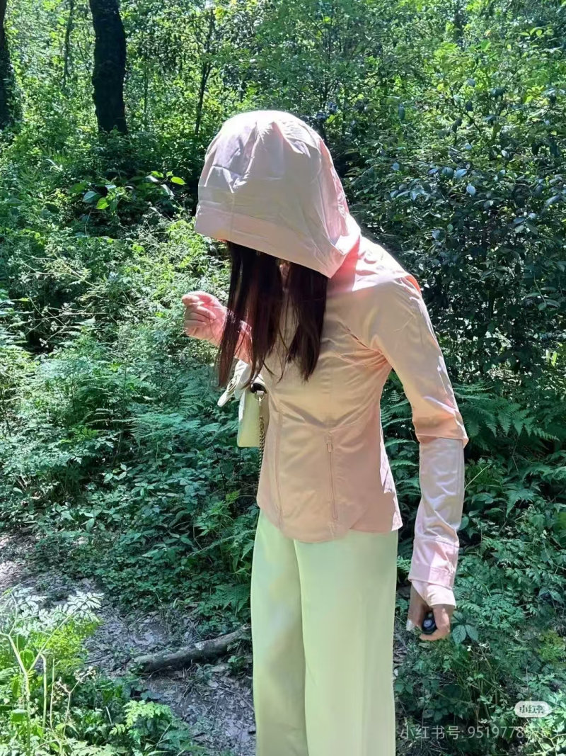 Lululemon Pink & White Colorblock Windbreaker Jacket