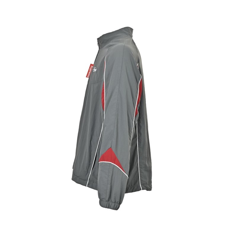 Supreme Grey & Red Colorblock Track Jacket view