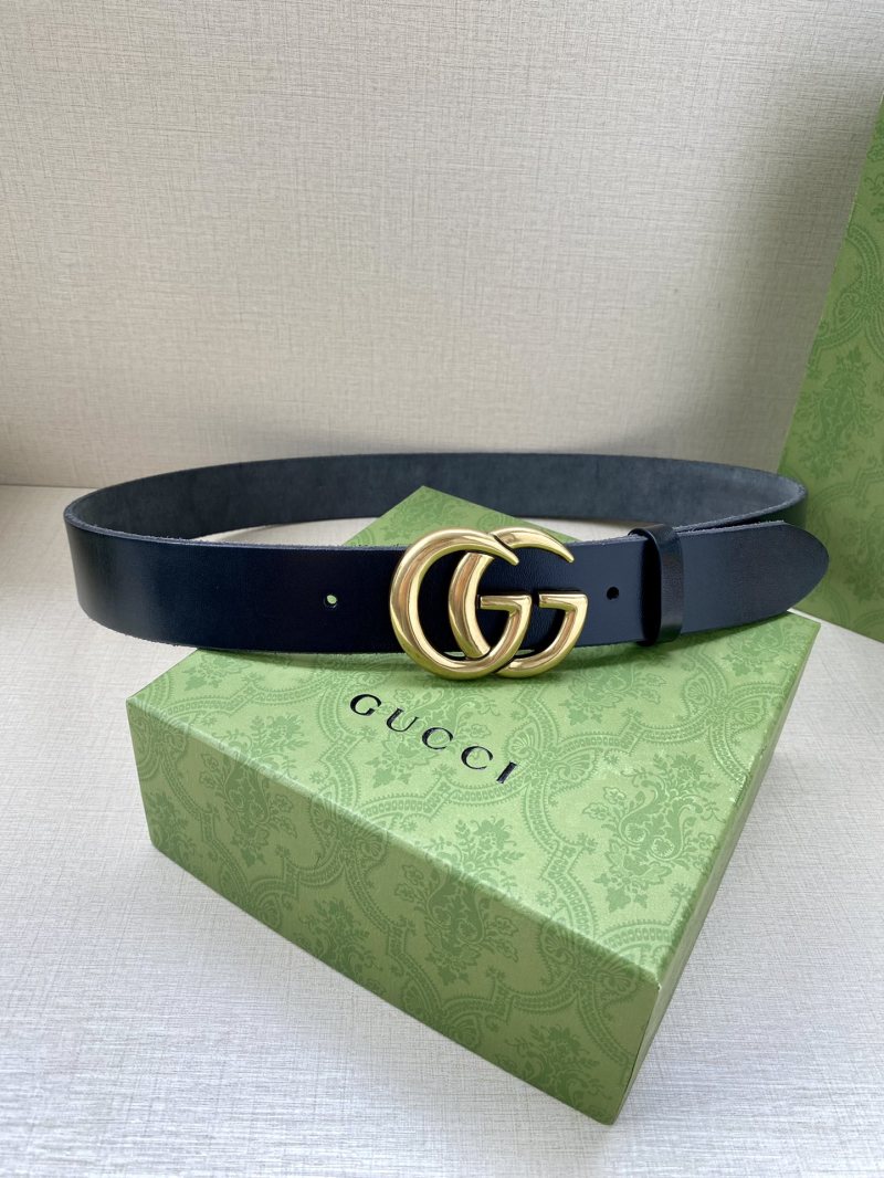 Gucci Black Leather Double G Buckle Belt view