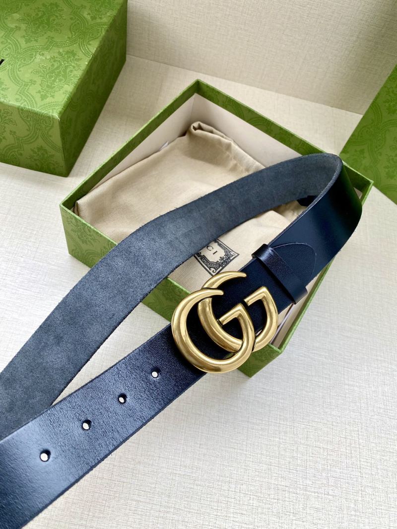 Gucci Black Leather Double G Buckle Belt view