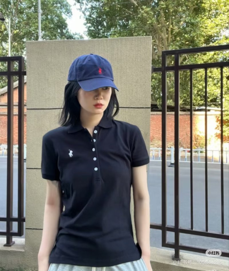 Ralph Lauren Women's Black Short Sleeve Polo Shirt view