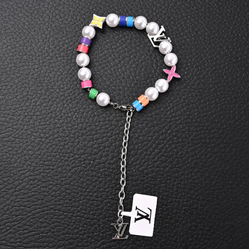 Louis Vuitton MNG Pearls Party Multi-Color Beaded Bracelet