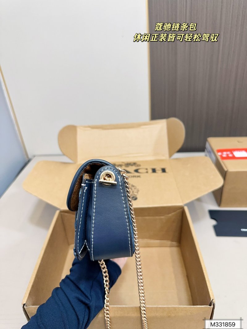 Coach Kleo Chain Shoulder Bag Denim Blue Monogram view