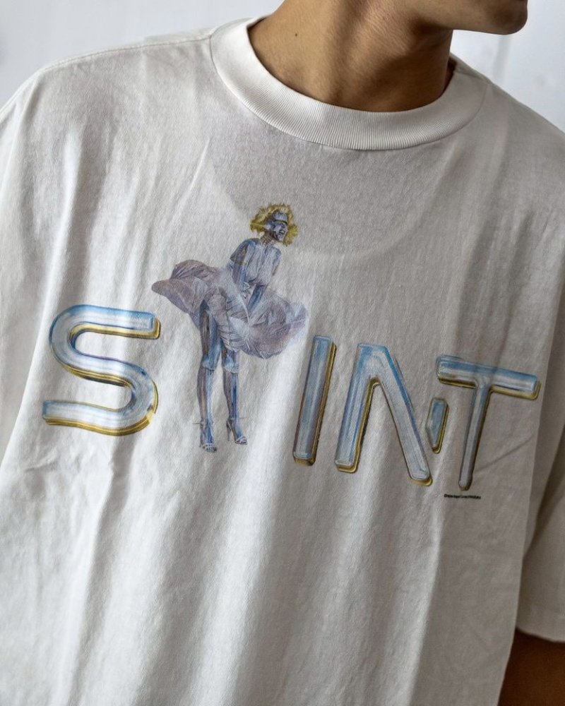 Saint White Graphic T-Shirt view