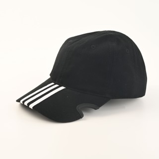 Balenciaga Triple Stripe Deconstructed Baseball Cap Black view 2