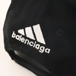 Balenciaga Triple Stripe Deconstructed Baseball Cap Black view 7
