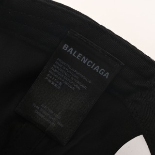 Balenciaga Triple Stripe Deconstructed Baseball Cap Black view 10