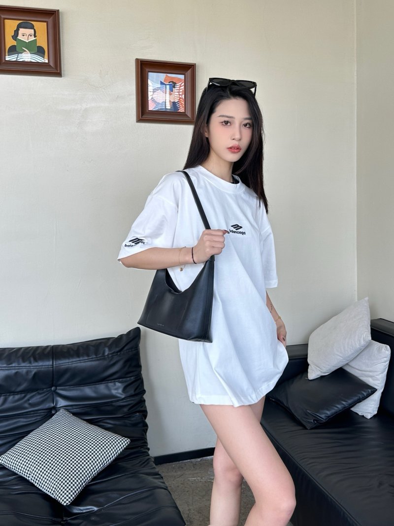 Balenciaga White Logo Short-Sleeve T-Shirt view