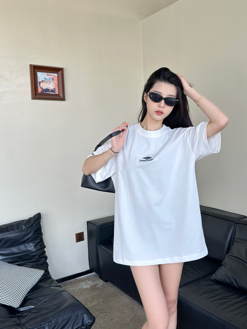 Balenciaga White Logo Short-Sleeve T-Shirt view