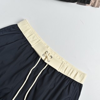 Navy Nylon Shorts with White Waistband view 12