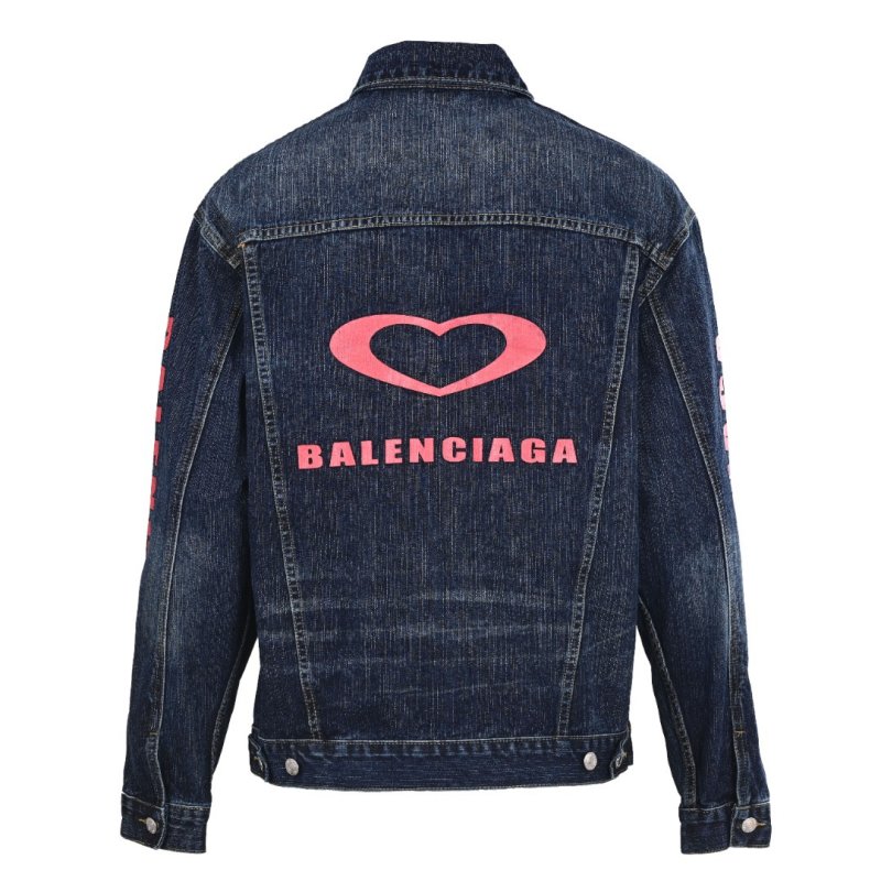 Black Denim Jacket with Red Back Graphic view