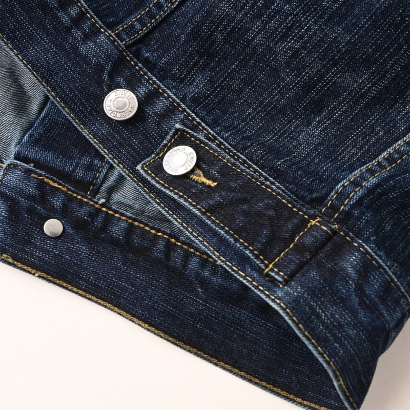 Black Denim Jacket with Red Back Graphic view