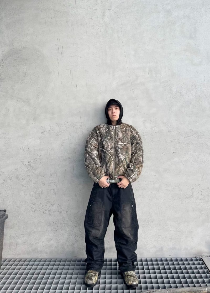 Oversized Python Print Bomber Jacket - Black & Grey view