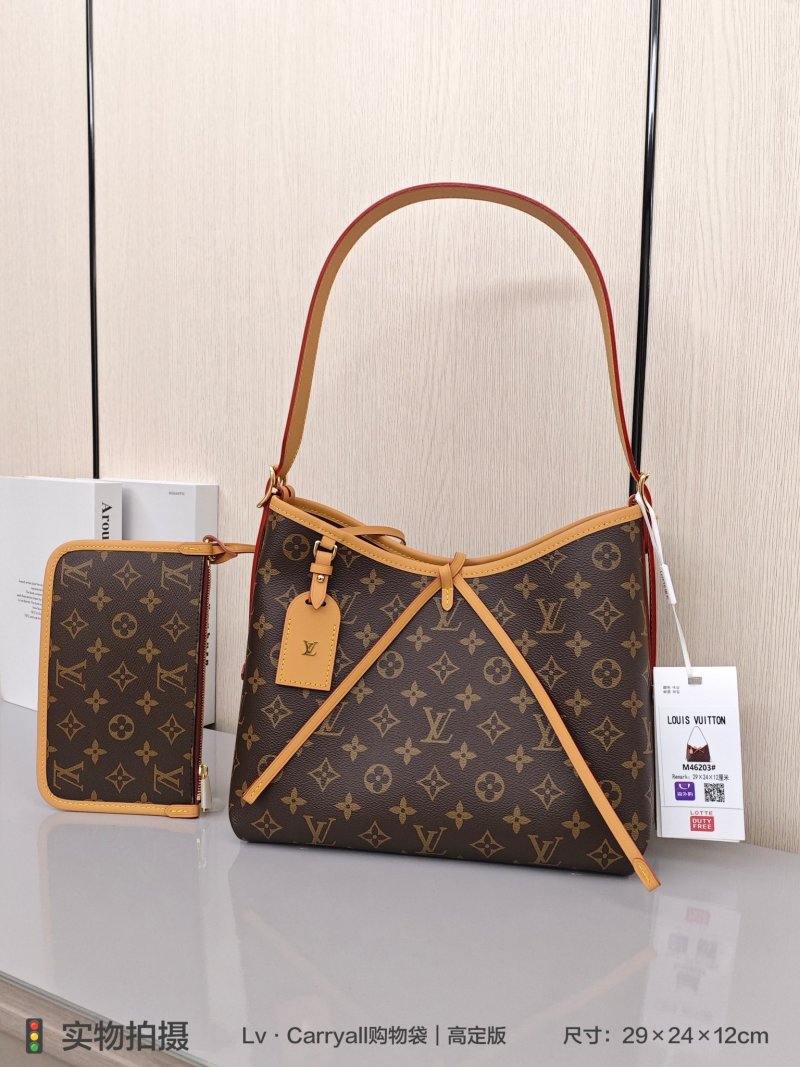 MCM Cognac Monogram Small Tote Bag with Keychain view