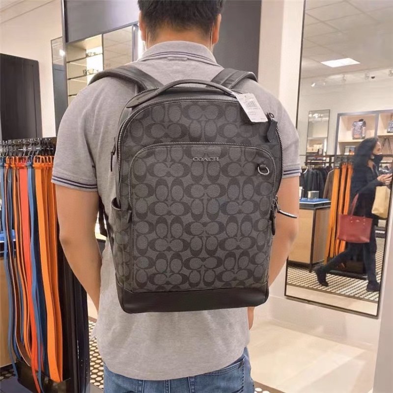 Coach Graham 29 Signature Canvas Backpack Black view