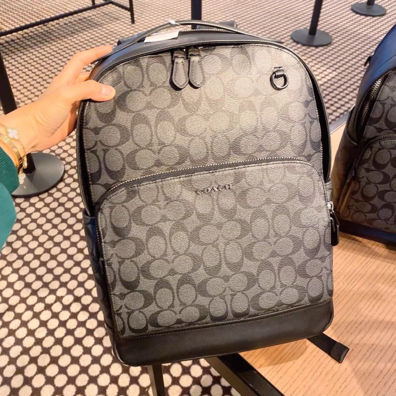 Coach Graham 29 Signature Canvas Backpack Black view