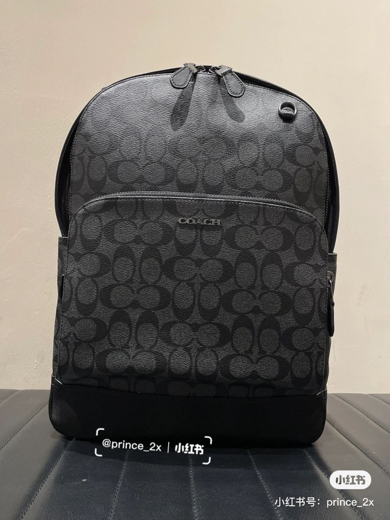 Coach Graham 29 Signature Canvas Backpack Black view